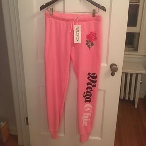 Wildfox pink sweatpants! Mega chic! Large